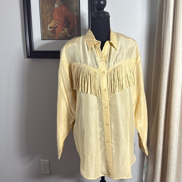 Vintage - with tags - 100% silk western button down - Picture 6 of 8